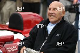 Stirling Moss makes racing comeback in his OSCA at the Silverstone Classic, he retired due to gearbox problems whilst leading his class