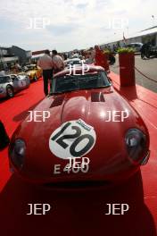 Jaguar E Type action at Silverstone