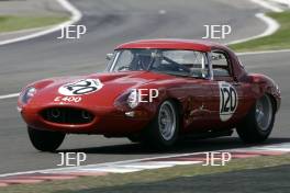 Jaguar E Type action at Silverstone