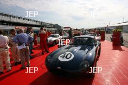 Jaguar E Type action at Silverstone