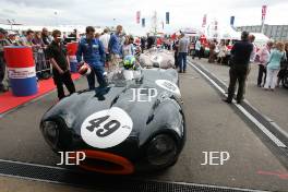 Jaguar E Type action at Silverstone