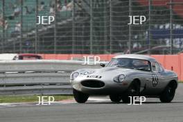 Jaguar E Type action at Silverstone