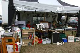 Trade stalls at the Silverstone Classic