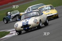 Jaguar E Type action at Silverstone