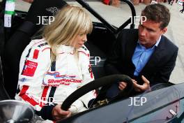 Jo Wood passes her ARDS test at Brands Hatch on 18th May 2011 with David Coulthard