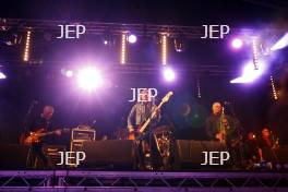 Suzi Quatro on stage at the Silverstone Classic