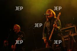 Suzi Quatro on stage at the Silverstone Classic