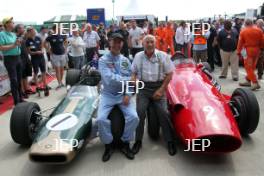 David Branham and Stirling Moss in the Parade of Grand Prix Cars