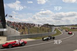 David Brabham and Stirling Moss lead the Parade of Grand Prix Cars