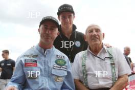 David Brabham, Sam Brabham and Stirling Moss  Parade of Grand Prix Cars