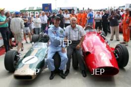 David Branham and Stirling Moss in the Parade of Grand Prix Cars