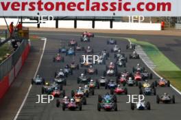 Silverstone Classic 2016,  29th-31st July, 2016, Silverstone Circuit, Northants, England.  The start of the race Copyright Free for editorial use only Mandatory credit – Jakob Ebrey Photography 