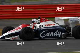 Silverstone Classic 2016,  29th-31st July, 2016, Silverstone Circuit, Northants, England.  Alastair Davidson Toleman TG184 Copyright Free for editorial use only Mandatory credit – Jakob Ebrey Photography 