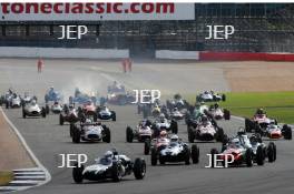 Silverstone Classic 2016,  29th-31st July, 2016, Silverstone Circuit, Northants, England.  Start of the race  Copyright Free for editorial use only