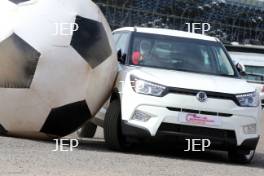 Silverstone Classic 2016,  29th-31st July, 2016, Silverstone Circuit, Northants, England.  SsangYong Car Football with England, in the red of 1966, were represented by footballers John Barnes (c) and Steve Hodge as well as John Stiles (son ofNobby). The Germans – in white – lined up with ex-Formula 1 stars Damon Hill (c), Johnny Herbert and Anthony Davidson Copyright Free for editorial use only Mandatory credit – Jakob Ebrey Photography 