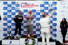 Silverstone Classic  28-30 July 2017 At the Home of British Motorsport Celebrity Race Podium Celebrations Free for editorial use only Photo credit –  JEP 