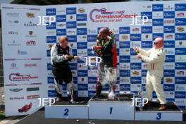 Silverstone Classic  28-30 July 2017 At the Home of British Motorsport Celebrity Owners Race  Podium Free for editorial use only Photo credit –  JEP 