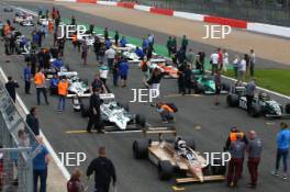 Silverstone Classic  28-30 July 2017 At the Home of British Motorsport FIA Masters F1  Grid Free for editorial use only Photo credit –  JEP 