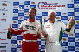 Silverstone Classic  28-30 July 2017  At the Home of British Motorsport  Podium - Dodd wins  Free for editorial use only Photo credit – JEP