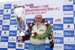 Silverstone Classic  28-30 July 2017 At the Home of British Motorsport Gareth Burnett Podium  Kidston Trophy Pre War Free for editorial use