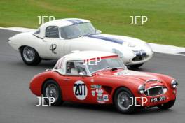 Silverstone Classic  28-30 July 2017 At the Home of British Motorsport RAC Tourist Trophy for Pre 63 GT HARRIS Crispin, WILMOTH James, Austin Healey Free for editorial use only Photo credit –  JEP 