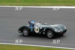 Silverstone Classic  28-30 July 2017 At the Home of British Motorsport RAC Woodcote TRophy for Pre 56 Sportscars BROWN John, BROWN Charlie, Jaguar C-type Free for editorial use only Photo credit –  JEP 