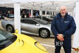 Silverstone Classic  28-30 July 2017  At the Home of British Motorsport  General Don Law with the Jaguar XJ220 display Free for editorial use only Photo credit – JEP