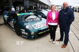 Silverstone Classic  28-30 July 2017  At the Home of British Motorsport  General Don Law with the Jaguar XJ220 display Free for editorial use only Photo credit – JEP