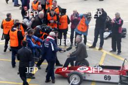 Silverstone Classic Media Day 2017, Silverstone Circuit, Northants, England. 23rd March 2017. Tiff Needell Formula Ford. Copyright Free for editorial use.