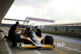 Silverstone Classic Media Day 2017, Silverstone Circuit, Northants, England. 23rd March 2017. Michael Lyons Williams FW01. Copyright Free for editorial use.