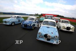 Silverstone Classic Media Day 2017, Silverstone Circuit, Northants, England. 23rd March 2017. Austin A35. Copyright Free for editorial use.