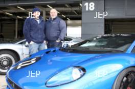 Silverstone Classic Media Day 2017, Silverstone Circuit, Northants, England. 23rd March 2017. Don Law and Justin Law. Copyright Free for editorial use.