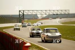 Silverstone Classic Media Day 2017, Silverstone Circuit, Northants, England. 23rd March 2017. Lotus Cortina. Copyright Free for editorial use.