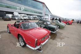 Silverstone Classic Media Day 2017,  Silverstone Circuit, Northants, England. 23rd March 2017.  Triumph TR  Copyright Free for editorial use.