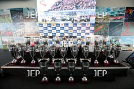 Silverstone Classic Media Day 2017,  Silverstone Circuit, Northants, England. 23rd March 2017.  Silverstone Classic Trophies Copyright Free for editorial use.