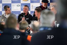 Silverstone Classic Media Day 2017, Silverstone Circuit, Northants, England. 23rd March 2017. Martin Donnelly in the Silverstone Classic press conference. Copyright Free for editorial use.