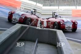 Silverstone Classic Media Day 2017,  Silverstone Circuit, Northants, England. 23rd March 2017. Austin Healey  Copyright Free for editorial use.