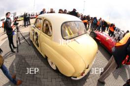 Silverstone Classic Media Day 2017,  Silverstone Circuit, Northants, England. 23rd March 2017. Austin A35 Copyright Free for editorial use.