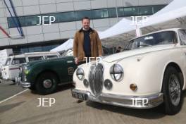 Silverstone Classic Media Day 2017, Silverstone Circuit, Northants, England. 23rd March 2017. Tim Hannig Jaguar. Copyright Free for editorial use.