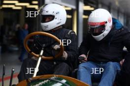 Silverstone Classic Media Day 2017, Silverstone Circuit, Northants, England. 23rd March 2017. Media passenger rides. Copyright Free for editorial use.