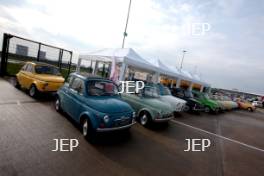 Silverstone Classic Media Day 2017,  Silverstone Circuit, Northants, England. 23rd March 2017.  FIAT Abarth  Copyright Free for editorial use.