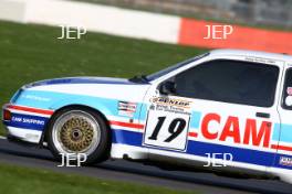 Silverstone Classic Media Day 2017, Silverstone Circuit, Northants, England. 23rd March 2017. Ford Sierra RS500. Copyright Free for editorial use.