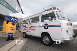 Silverstone Classic Media Day 2017, Silverstone Circuit, Northants, England. 23rd March 2017. JET mascot Philup. Copyright Free for editorial use.