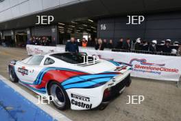 Silverstone Classic Media Day 2017, Silverstone Circuit, Northants, England. 23rd March 2017. Jaguar XJ220. Copyright Free for editorial use.