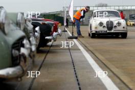 Silverstone Classic Media Day 2017, Silverstone Circuit, Northants, England. 23rd March 2017. Jaguar Mk2. Copyright Free for editorial use.