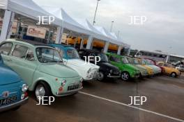 Silverstone Classic Media Day 2017,  Silverstone Circuit, Northants, England. 23rd March 2017.  FIAT Abarth  Copyright Free for editorial use.