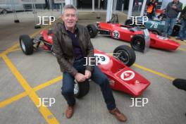 Silverstone Classic Media Day 2017, Silverstone Circuit, Northants, England. 23rd March 2017. Tiff Needell with his Formula Ford. Copyright Free for editorial use.