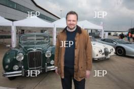 Silverstone Classic Media Day 2017, Silverstone Circuit, Northants, England. 23rd March 2017. Tim Hannig Jaguar. Copyright Free for editorial use.