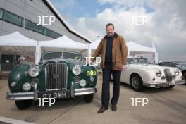 Silverstone Classic Media Day 2017, Silverstone Circuit, Northants, England. 23rd March 2017. Tim Hannig Jaguar. Copyright Free for editorial use.