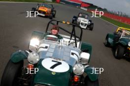 Silverstone Classic Media Day 2017,. Silverstone Circuit, Northants, England. 23rd March 2017. Lotus 7. Copyright Free for editorial use.